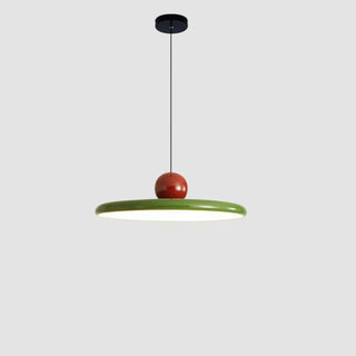 ZOWALA - Modern Disc Cream Round Acrylic Dining Room Pendant Light Image - 5