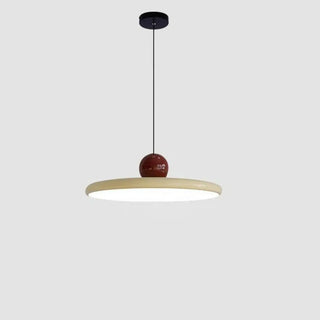 ZOWALA - Modern Disc Cream Round Acrylic Dining Room Pendant Light Image - 6