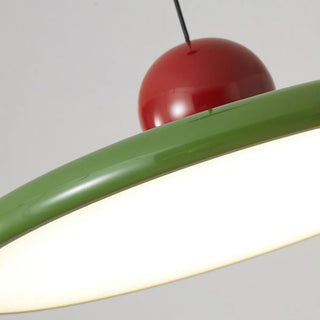 ZOWALA - Modern Disc Cream Round Acrylic Dining Room Pendant Light Image - 7