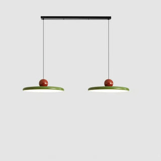 ZOWALA - Modern Disc Cream Round Acrylic Dining Room Pendant Light Image - 8