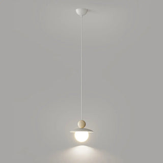 ZOWALA - Modern Cream Resin White Globe Bedroom Pendant Light Image - 10