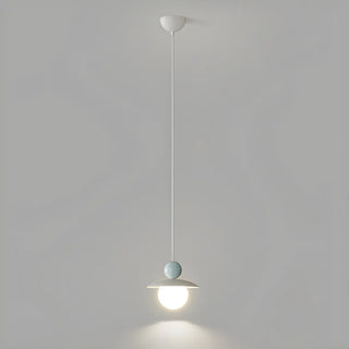 ZOWALA - Modern Cream Resin White Globe Bedroom Pendant Light Image - 11