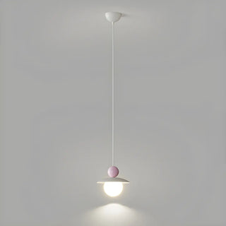 ZOWALA - Modern Cream Resin White Globe Bedroom Pendant Light Image - 12