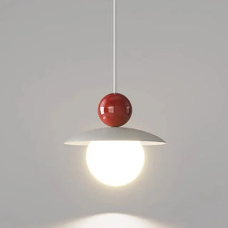 ZOWALA - Modern Cream Resin White Globe Bedroom Pendant Light Image - 7