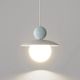 ZOWALA - Modern Cream Resin White Globe Bedroom Pendant Light Image - 8