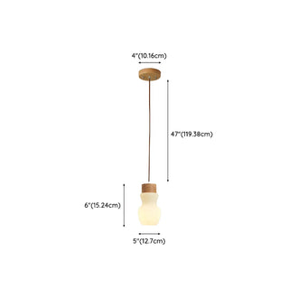 Modern White Glass Pendant Light Cylinder Dining Room Zawala Image - 13