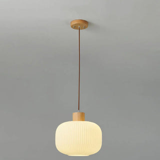 Modern White Glass Pendant Light Cylinder Dining Room Zawala Image - 5