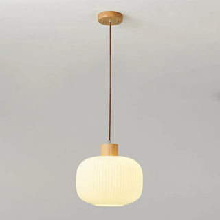 Modern White Glass Pendant Light Cylinder Dining Room Zawala Image - 7