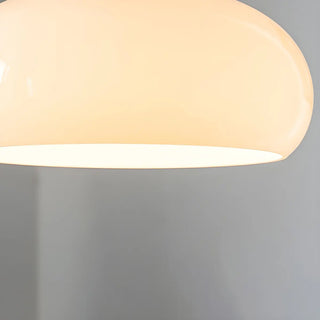 Modern White Dome Glass Pendant Light for Bedroom Zawala Image - 10