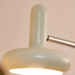 Unique Shape Cream White Metal Bedroom Table Lamp Zawala Image - 9