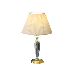 Contemporary Fabric Shade Crystal Base Table Lamp Zawala Image - 15