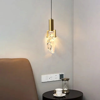 ZOWALA - Modern Crystal Gold Adjustable Pendant Light Image - 1
