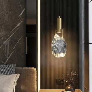 ZOWALA - Modern Crystal Gold Adjustable Pendant Light Image - 10
