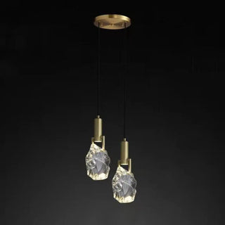ZOWALA - Modern Crystal Gold Adjustable Pendant Light Image - 12
