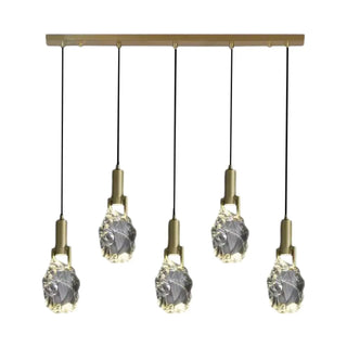 ZOWALA - Modern Crystal Gold Adjustable Pendant Light Image - 14