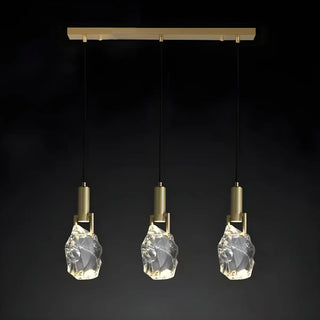 ZOWALA - Modern Crystal Gold Adjustable Pendant Light Image - 15