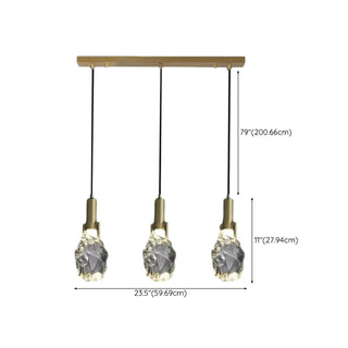ZOWALA - Modern Crystal Gold Adjustable Pendant Light Image - 26
