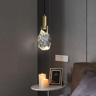 ZOWALA - Modern Crystal Gold Adjustable Pendant Light Image - 4