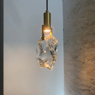 ZOWALA - Modern Crystal Gold Adjustable Pendant Light Image - 7