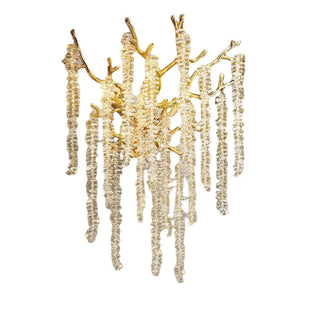 Luxury Crystal Branch Gold LED Wall Sconce Light Zawala Image - 7