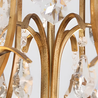 ZOWALA - Crystal Gold Metal Candelabra Chain Foyer Chandelier Image - 10