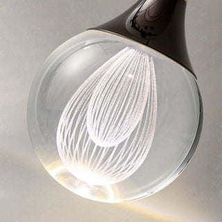 ZOWALA - Modern Teardrop Rock Crystal Clear Glass Pendant Light Image - 14