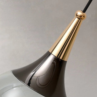 ZOWALA - Modern Teardrop Rock Crystal Clear Glass Pendant Light Image - 15