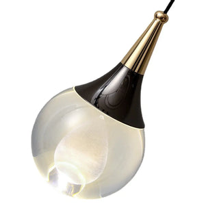 ZOWALA - Modern Teardrop Rock Crystal Clear Glass Pendant Light Image - 16