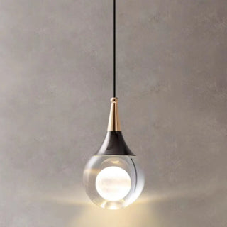ZOWALA - Modern Teardrop Rock Crystal Clear Glass Pendant Light Image - 6