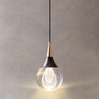 ZOWALA - Modern Teardrop Rock Crystal Clear Glass Pendant Light Image - 7