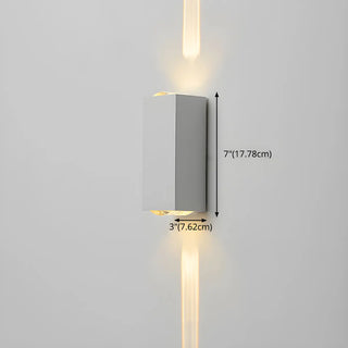 ZOWALA - Modern Outdoor Waterproof Rectangle Up Down Wall Light Image - 10