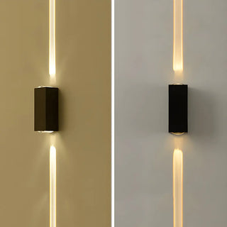 ZOWALA - Modern Outdoor Waterproof Rectangle Up Down Wall Light Image - 11