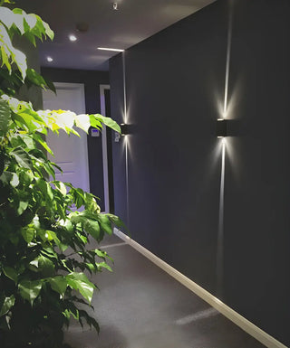 ZOWALA - Modern Outdoor Waterproof Rectangle Up Down Wall Light Image - 16