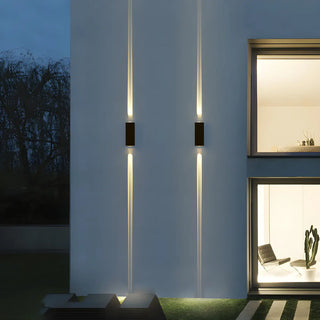 ZOWALA - Modern Outdoor Waterproof Rectangle Up Down Wall Light Image - 6