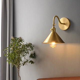 ZOWALA - Modern Gold Metal Cone Wall Light Image - 2