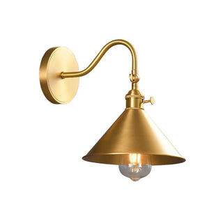 ZOWALA - Modern Gold Metal Cone Wall Light Image - 5