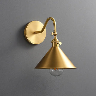 ZOWALA - Modern Gold Metal Cone Wall Light Image - 6