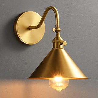 ZOWALA - Modern Gold Metal Cone Wall Light Image - 7