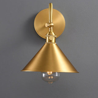 ZOWALA - Modern Gold Metal Cone Wall Light Image - 8