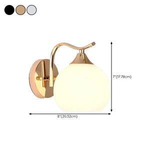 Elegant Gold Globe Vanity Wall Sconce Light Zawala #size