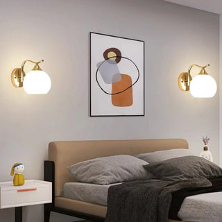 Elegant Gold Globe Vanity Wall Sconce Light Zawala Image - 4