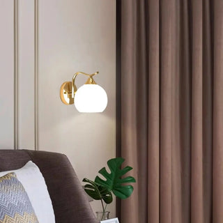 Elegant Gold Globe Vanity Wall Sconce Light Zawala Image - 5