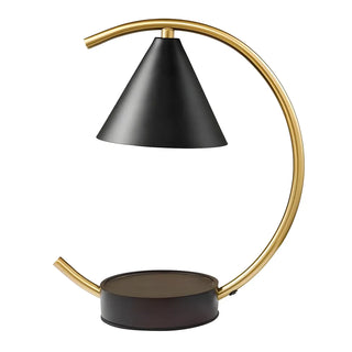 ZOWALA - Modern Cone Black Shade Metal Arc Candle Table Lamp Image - 11