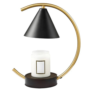 ZOWALA - Modern Cone Black Shade Metal Arc Candle Table Lamp Image - 12