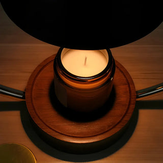 ZOWALA - Modern Cone Black Shade Metal Arc Candle Table Lamp Image - 14