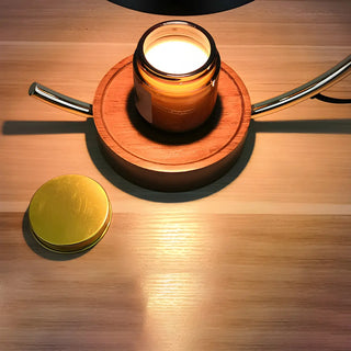 ZOWALA - Modern Cone Black Shade Metal Arc Candle Table Lamp Image - 5