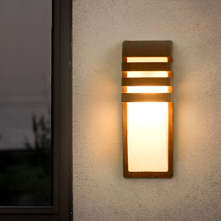 Modern Curved Outdoor Wooden Wall Sconce Zawala Image - 1