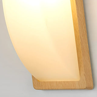 Modern Curved Outdoor Wooden Wall Sconce Zawala Image - 9