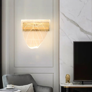 Exquisite Gold Sculptural Design Bedroom Wall Sconce Zawala Image - 15