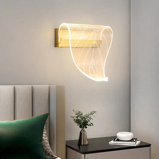 Exquisite Gold Sculptural Design Bedroom Wall Sconce Zawala Image - 16